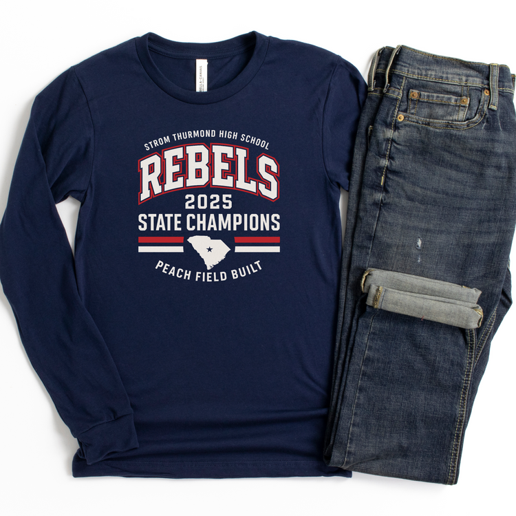 STHS Rebels 2025 State Champions Shirt — Alum Designed Fan Merch